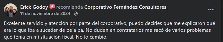 Testimonio de los servicios de Corporativo Fernández
